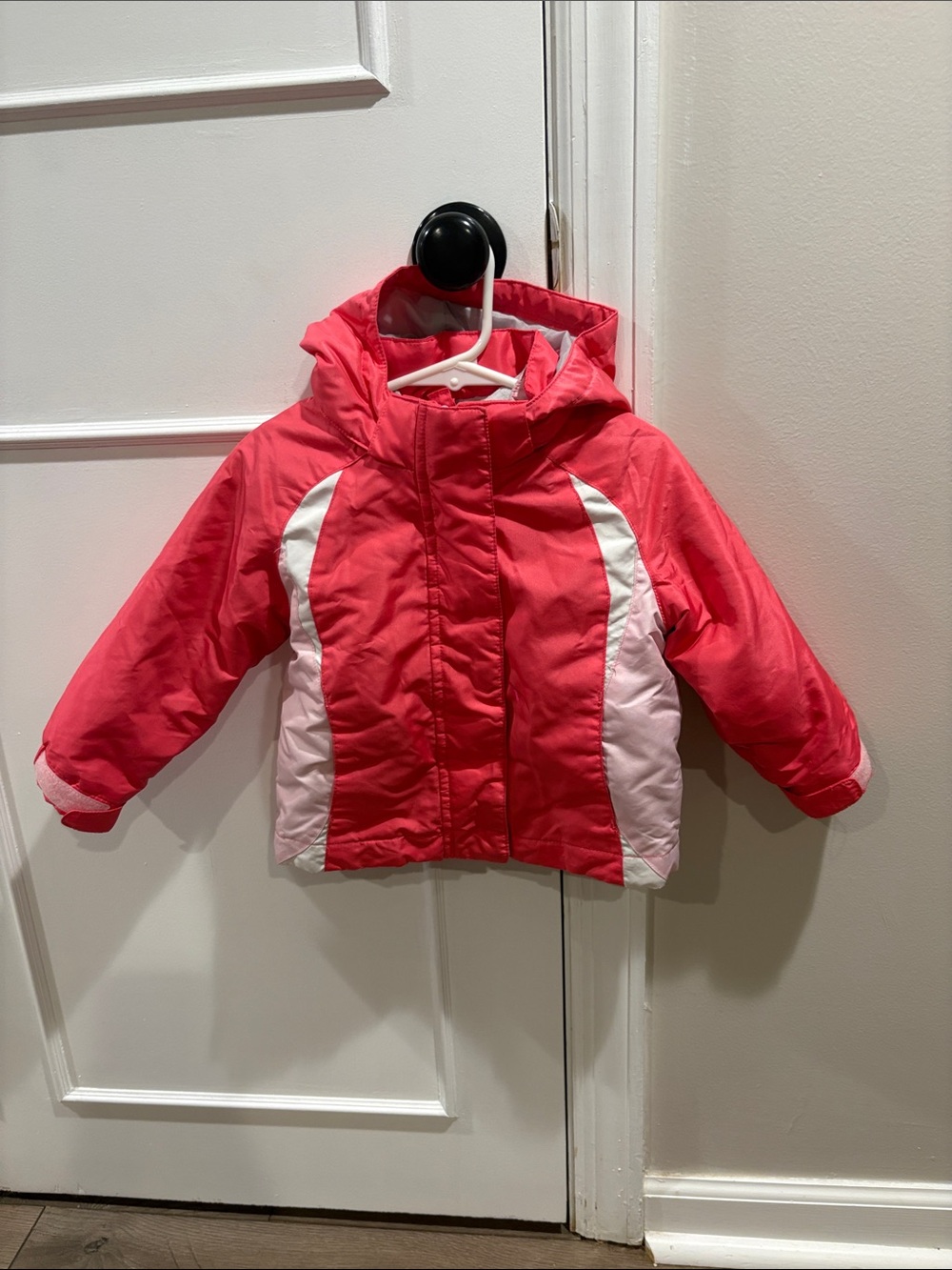 Kids' Pink Hooded Winter Jacket - Insulated Cold-Weather Coat